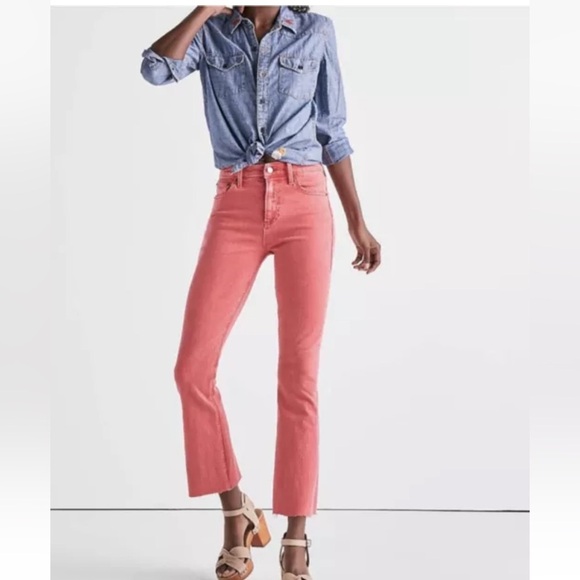 LUCKY BRAND / Embroidered Chambray Western Shirt Long Sleeve Button Down Size M - Picture 2 of 14